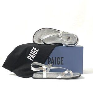 New Paige Zuri Silver Leather Sports Sandal, 7